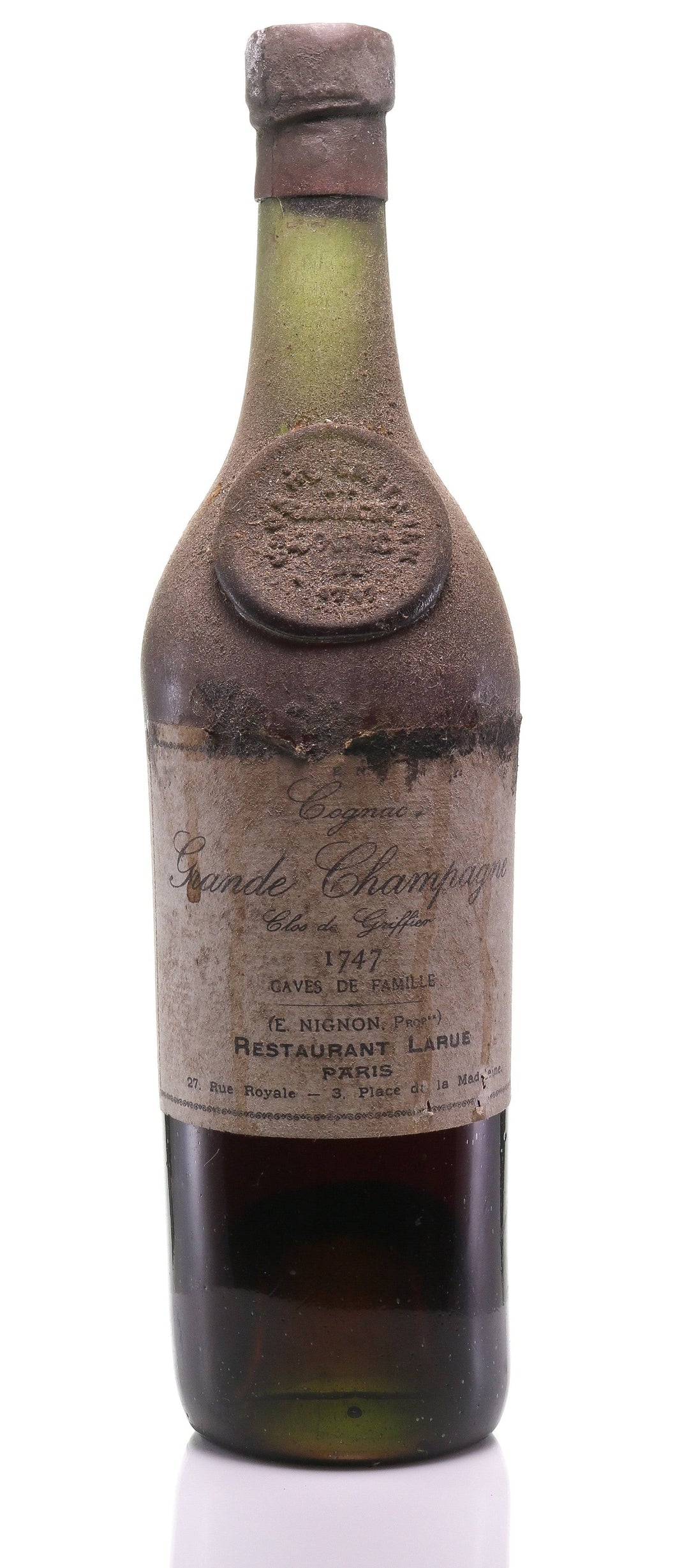 1747 Caves de Famille Nignon Clos de Griffier Cognac, Grande Champagne - Old Liquors