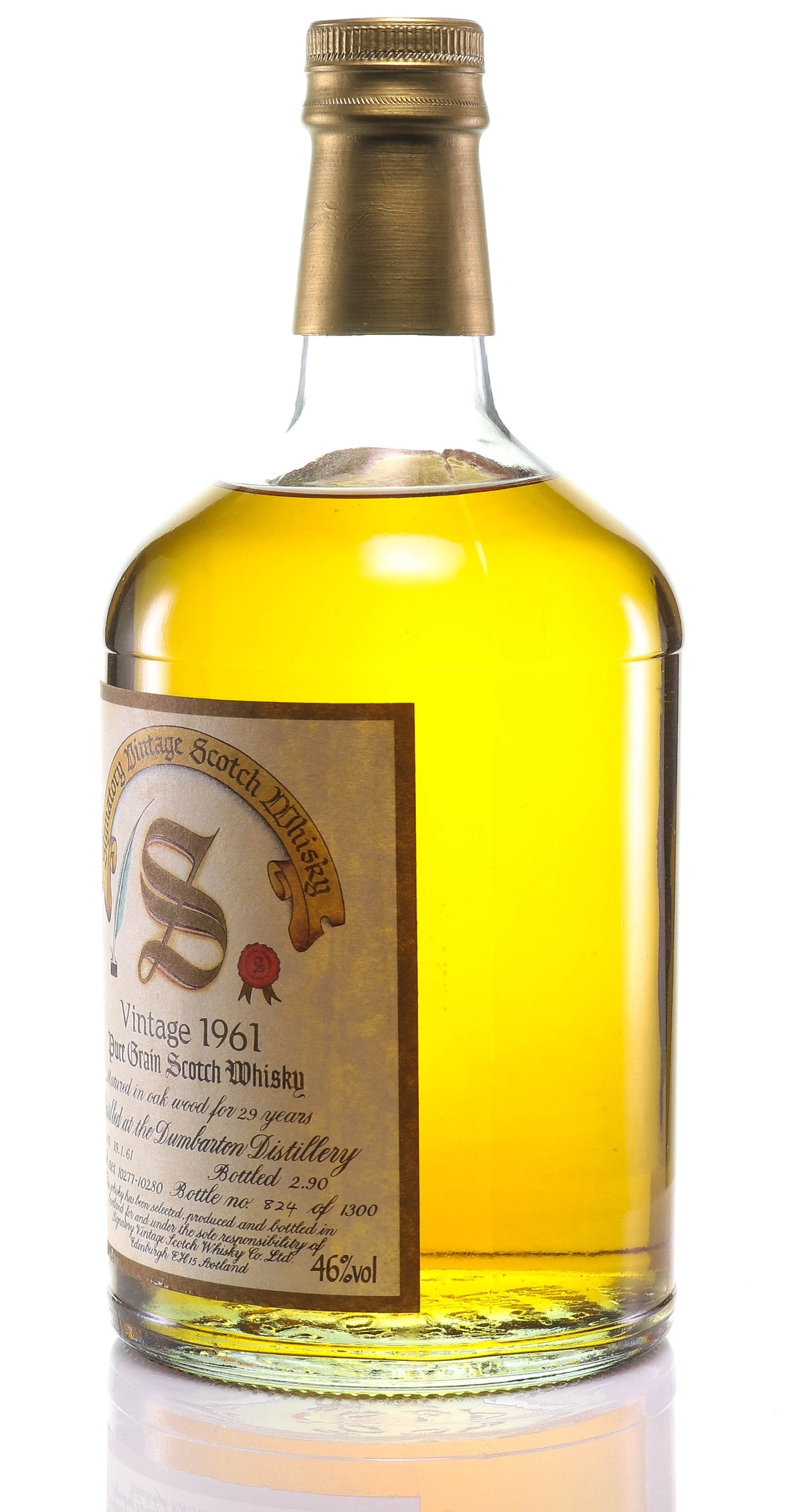 Whisky 1961 Dumbarton Signatory SKU 12673