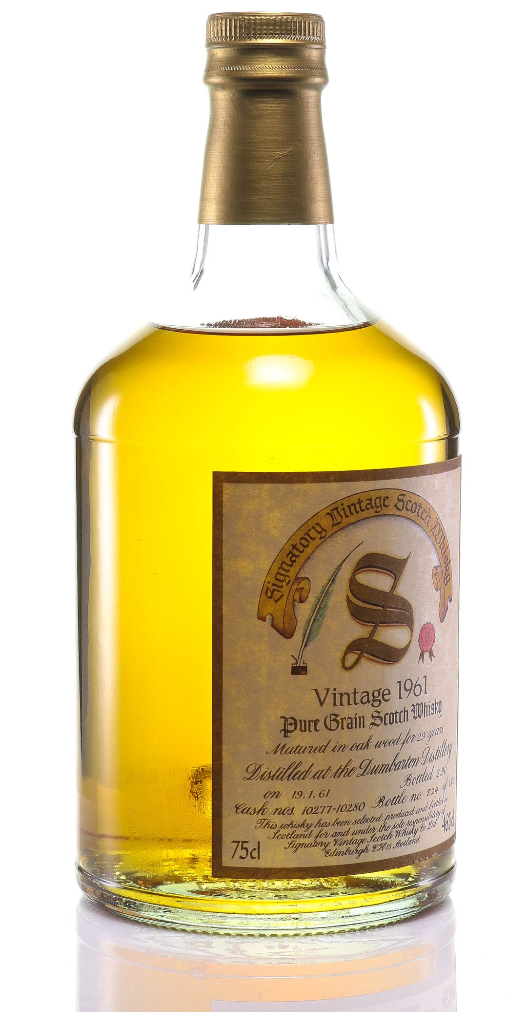 Whisky 1961 Dumbarton Signatory SKU 12673