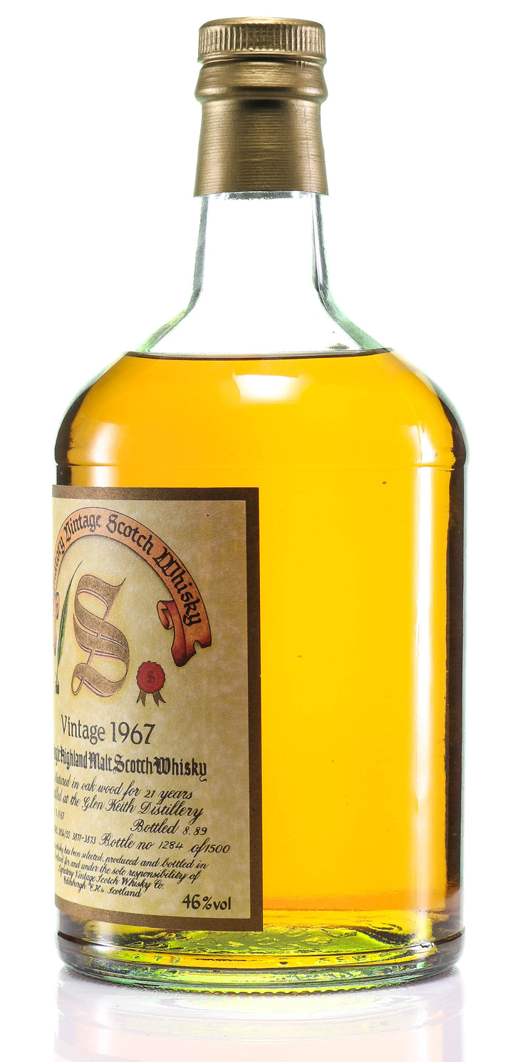 Glen Keith 1967 21 Year Old Signatory Highland Vintage Single Malt Scotch Whisky - legendaryvintages