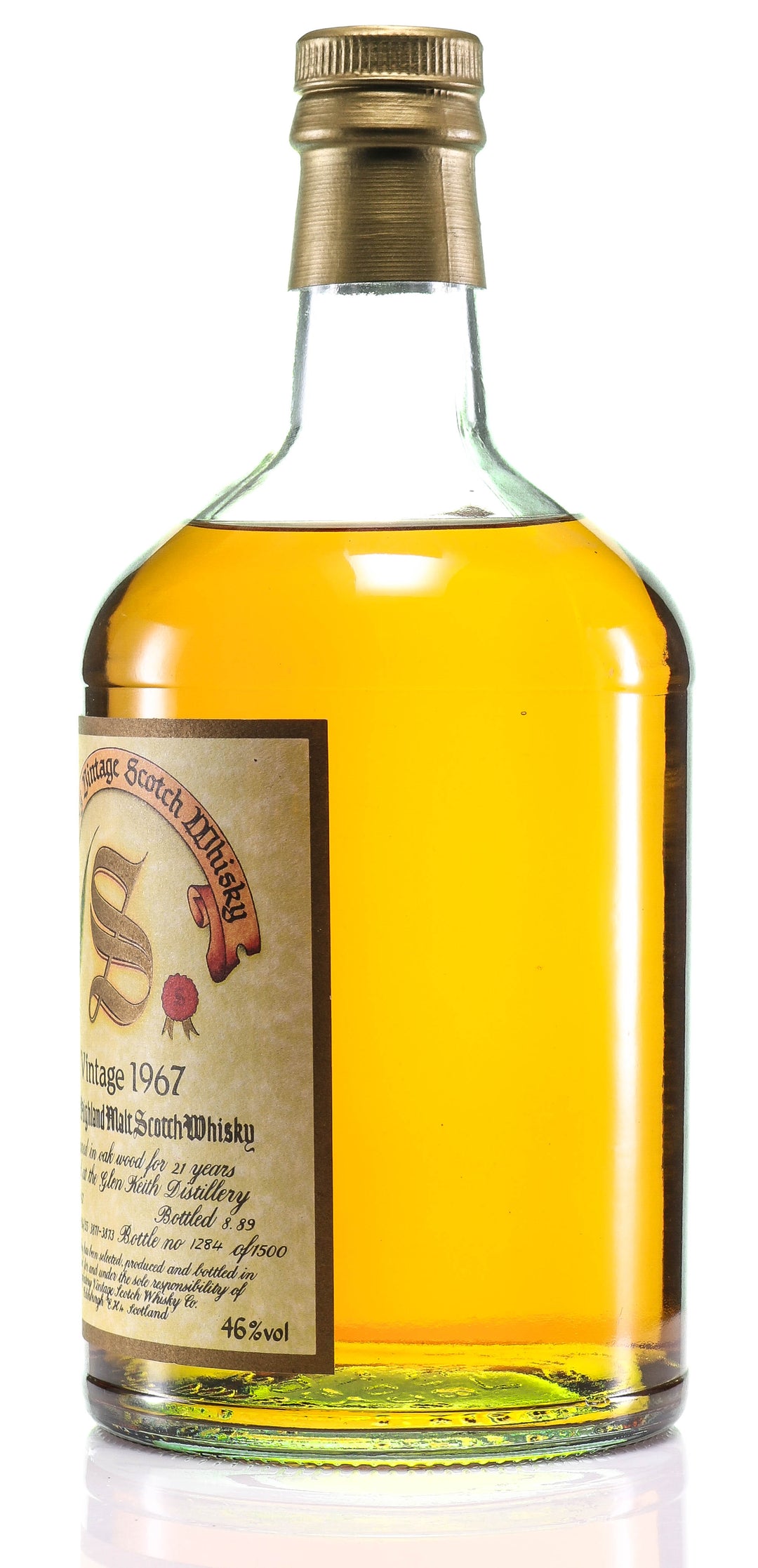 Glen Keith 1967 21 Year Old Signatory Highland Vintage Single Malt Scotch Whisky - legendaryvintages