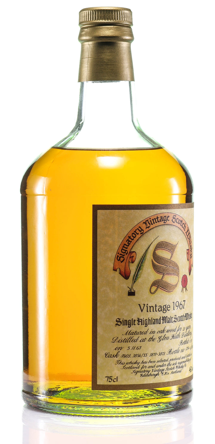 Glen Keith 1967 21 Year Old Signatory Highland Vintage Single Malt Scotch Whisky - legendaryvintages