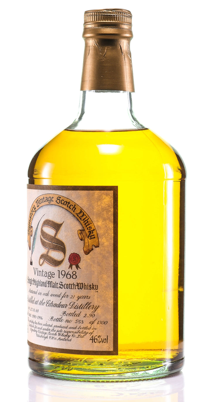 1968 Signatory Vintage Edradour 21 Year Old Single Malt Scotch Whisky - legendaryvintages