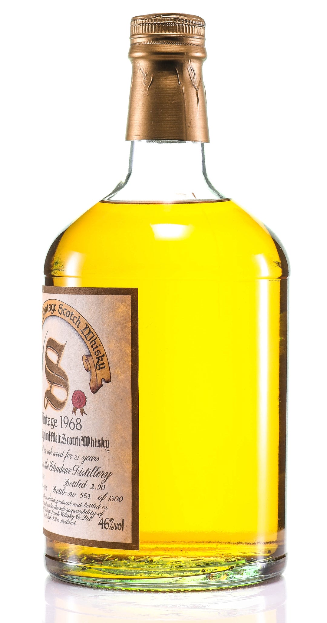1968 Signatory Vintage Edradour 21 Year Old Single Malt Scotch Whisky - legendaryvintages