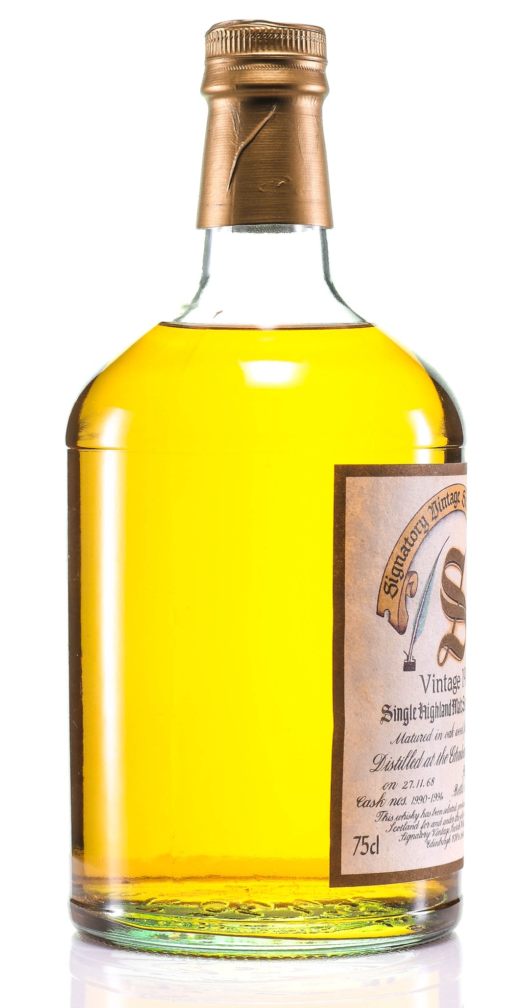 1968 Signatory Vintage Edradour 21 Year Old Single Malt Scotch Whisky - legendaryvintages