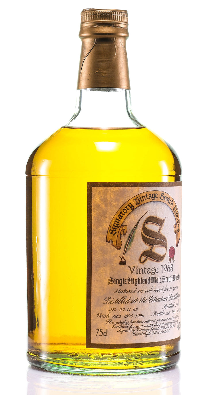 1968 Signatory Vintage Edradour 21 Year Old Single Malt Scotch Whisky - legendaryvintages