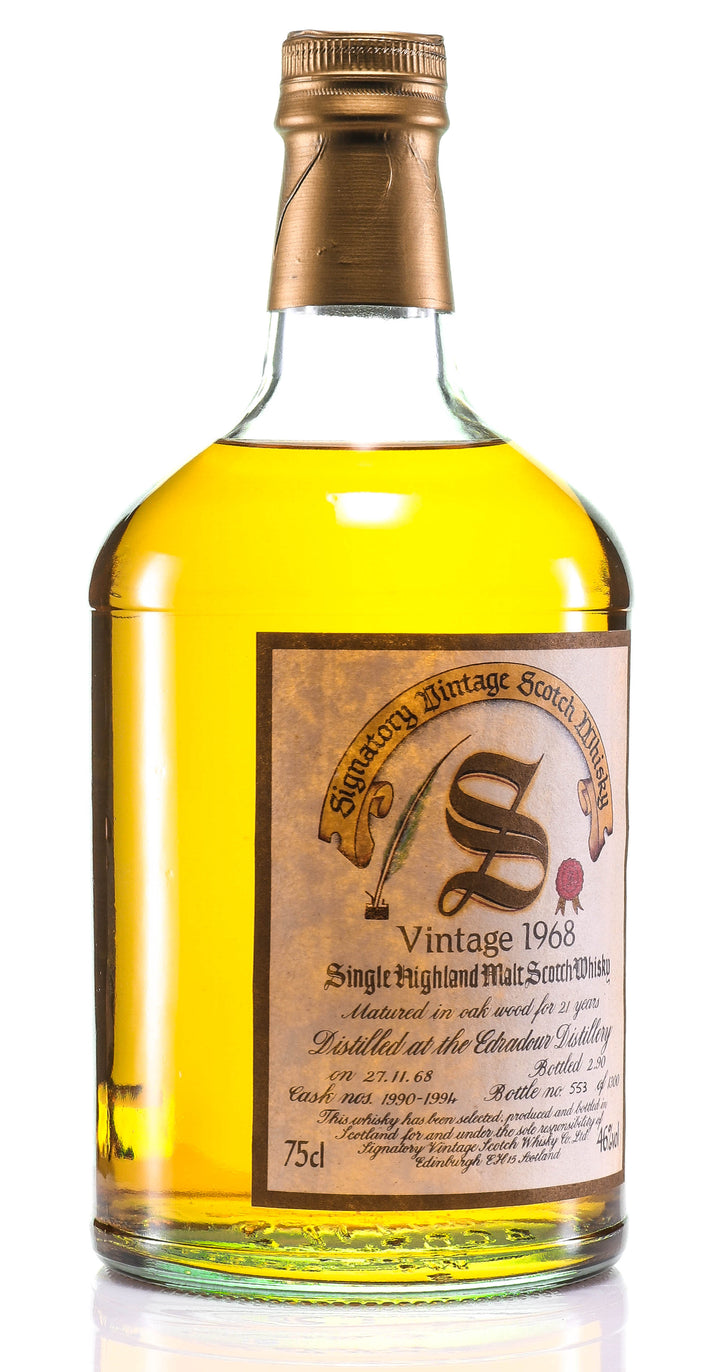 1968 Signatory Vintage Edradour 21 Year Old Single Malt Scotch Whisky - legendaryvintages