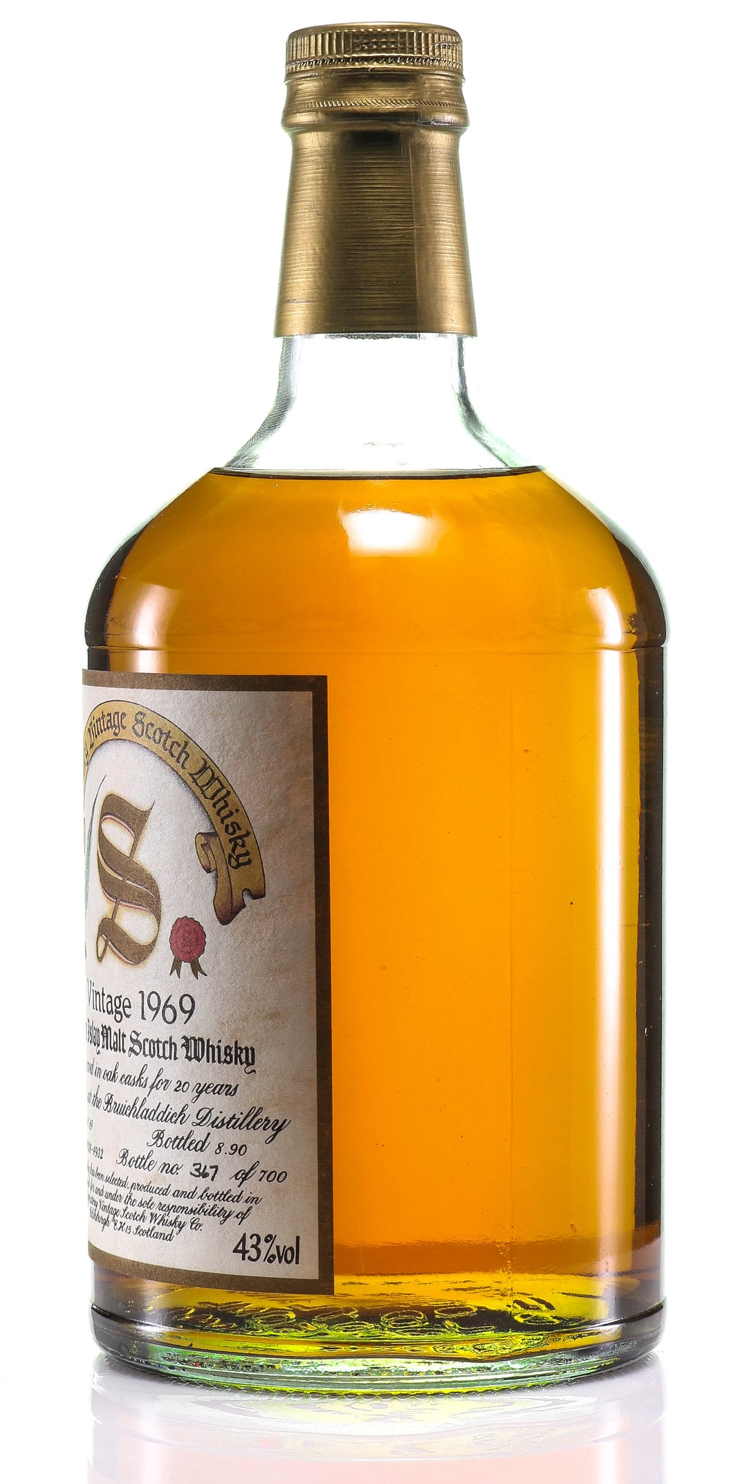 Whisky 1969 Signatory Vintage Bruichladdich 20 Year Old Single Malt Scotch Whisky, Islay - legendaryvintages