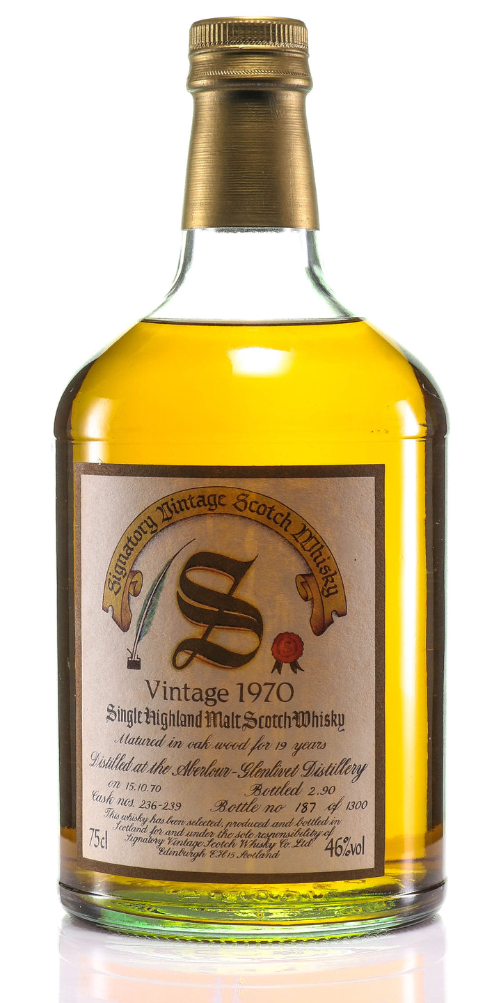 1970 Signatory Vintage Cask Strength Collection Aberlour 20 Year Old Single Malt Scotch Whisky - legendaryvintages