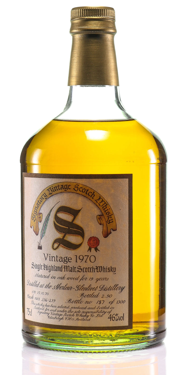 1970 Signatory Vintage Cask Strength Collection Aberlour 20 Year Old Single Malt Scotch Whisky - legendaryvintages