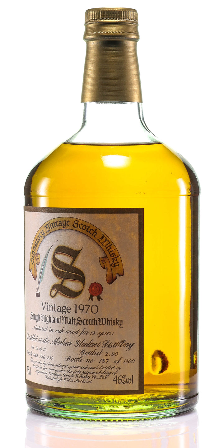 1970 Signatory Vintage Cask Strength Collection Aberlour 20 Year Old Single Malt Scotch Whisky - legendaryvintages