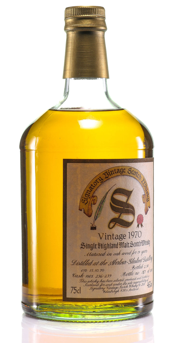 1970 Signatory Vintage Cask Strength Collection Aberlour 20 Year Old Single Malt Scotch Whisky - legendaryvintages