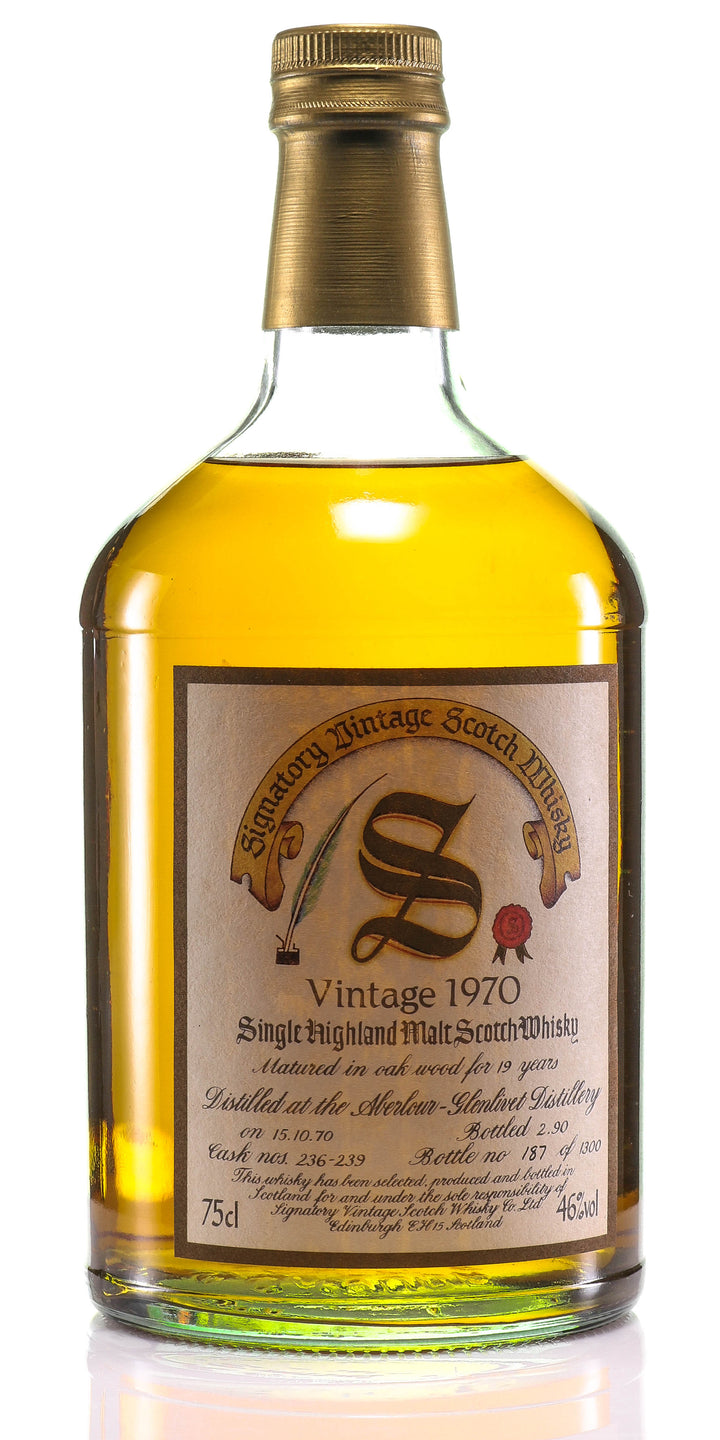 1970 Signatory Vintage Cask Strength Collection Aberlour 20 Year Old Single Malt Scotch Whisky - legendaryvintages