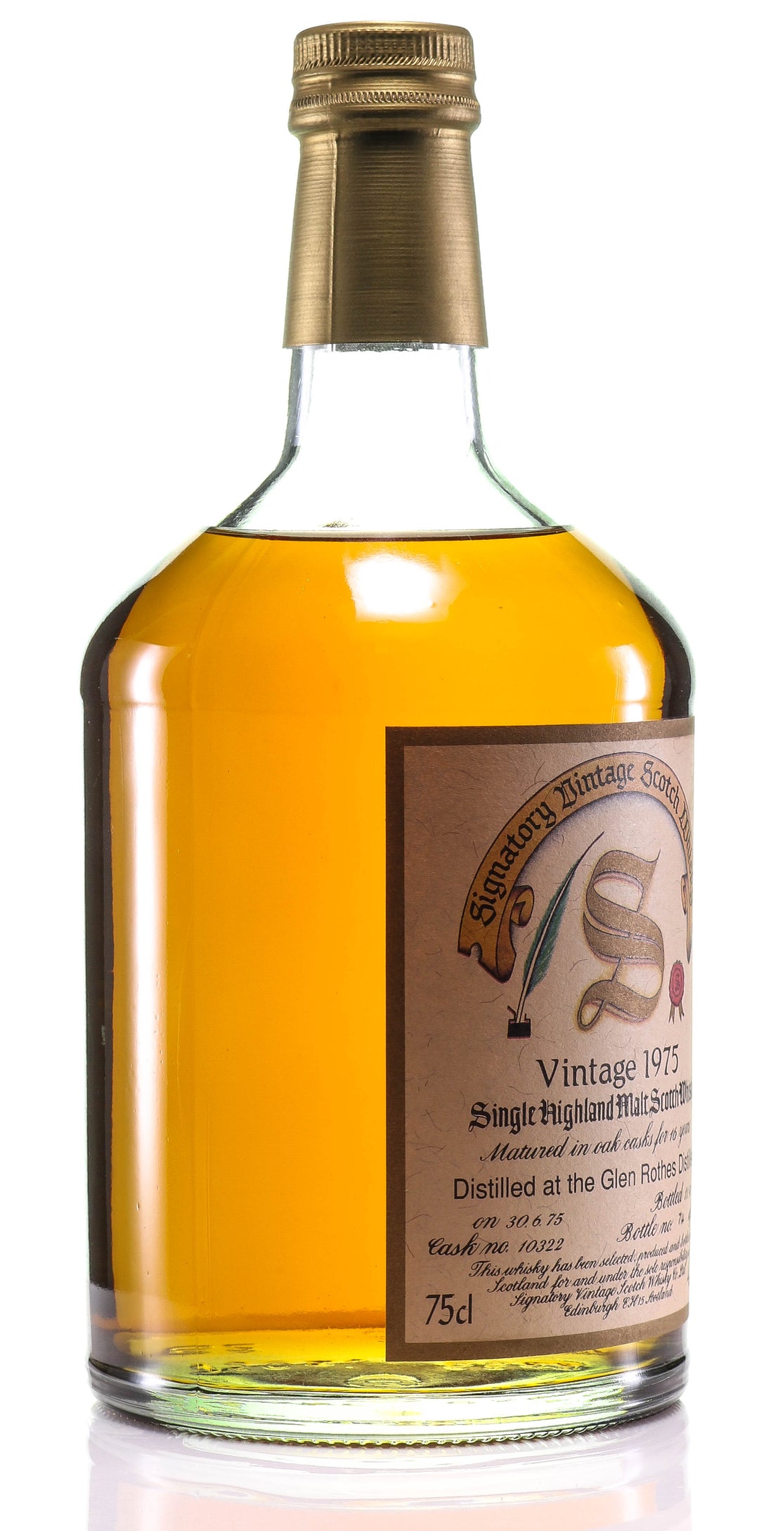 1975 Signatory Vintage Glenrothes 16 Year Old Single Malt Scotch Whisky - legendaryvintages