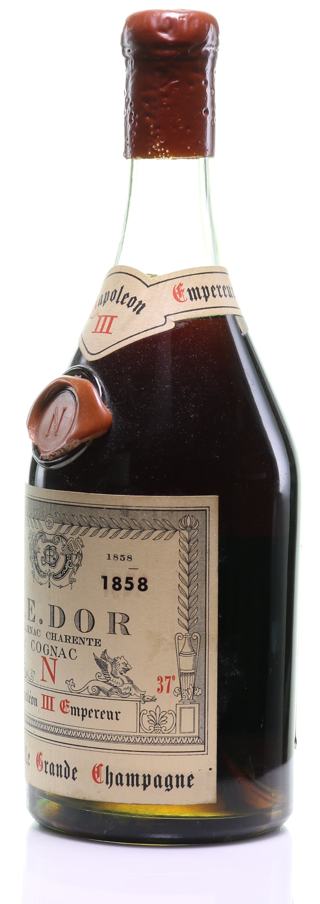 1858 A.E. Dor Tres Vieille Reserve No. 4 'Napoleon III Empereur' Grande Champagne Cognac - legendaryvintages