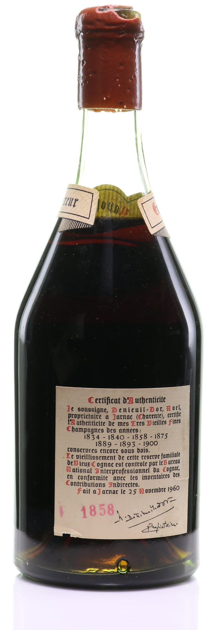 1858 A.E. Dor Tres Vieille Reserve No. 4 'Napoleon III Empereur' Grande Champagne Cognac - legendaryvintages