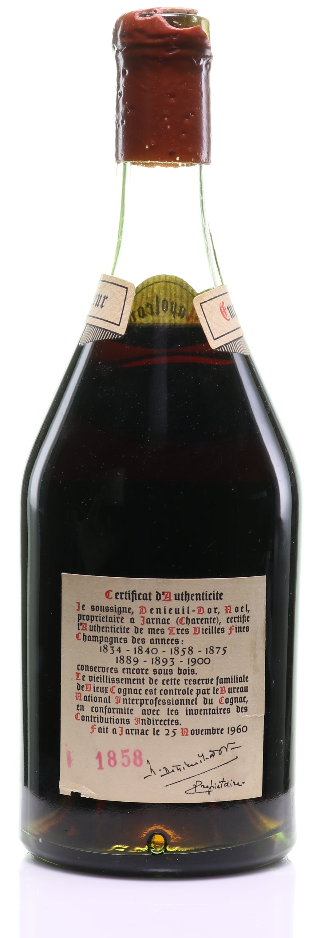 1858 A.E. Dor Tres Vieille Reserve No. 4 'Napoleon III Empereur' Grande Champagne Cognac - legendaryvintages