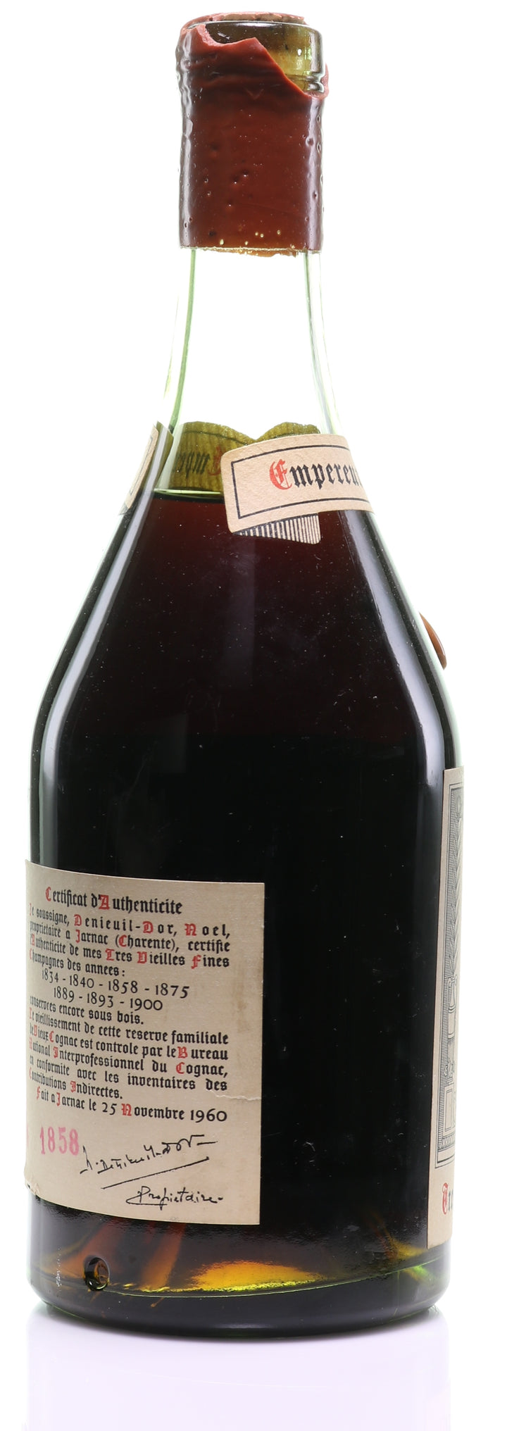 1858 A.E. Dor Tres Vieille Reserve No. 4 'Napoleon III Empereur' Grande Champagne Cognac - legendaryvintages