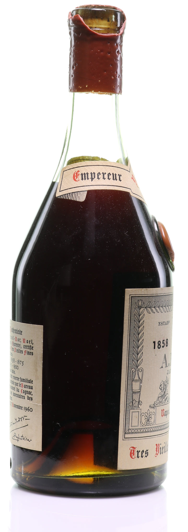 1858 A.E. Dor Tres Vieille Reserve No. 4 'Napoleon III Empereur' Grande Champagne Cognac - legendaryvintages