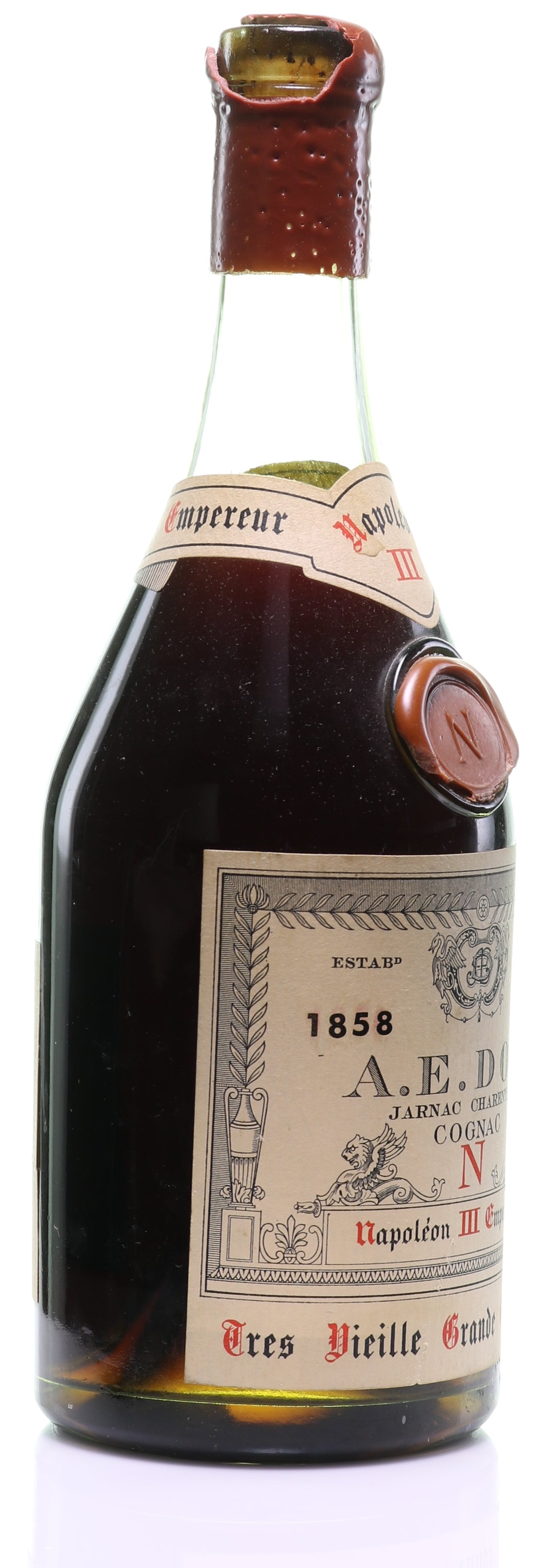 1858 A.E. Dor Tres Vieille Reserve No. 4 'Napoleon III Empereur' Grande Champagne Cognac - legendaryvintages