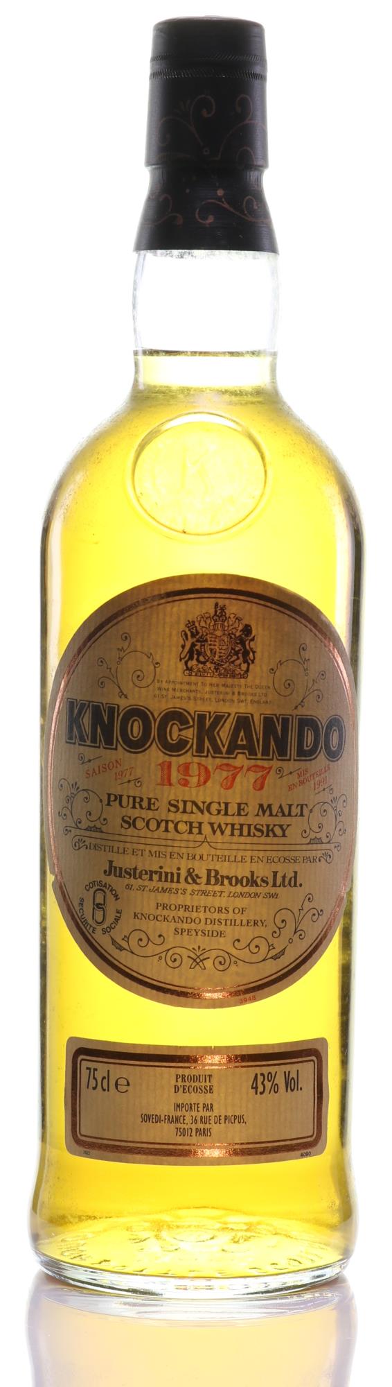 1977 J&B Justerini & Brooks Knockando 13 Year Old Fine Single Malt Scotch Whisky - legendaryvintages