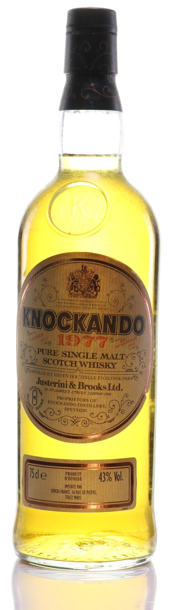1977 J&B Justerini & Brooks Knockando 13 Year Old Fine Single Malt Scotch Whisky - legendaryvintages