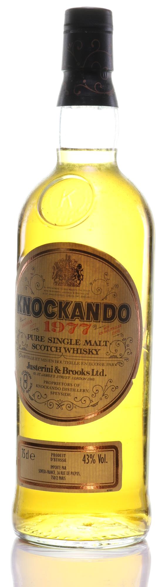 1977 J&B Justerini & Brooks Knockando 13 Year Old Fine Single Malt Scotch Whisky - legendaryvintages