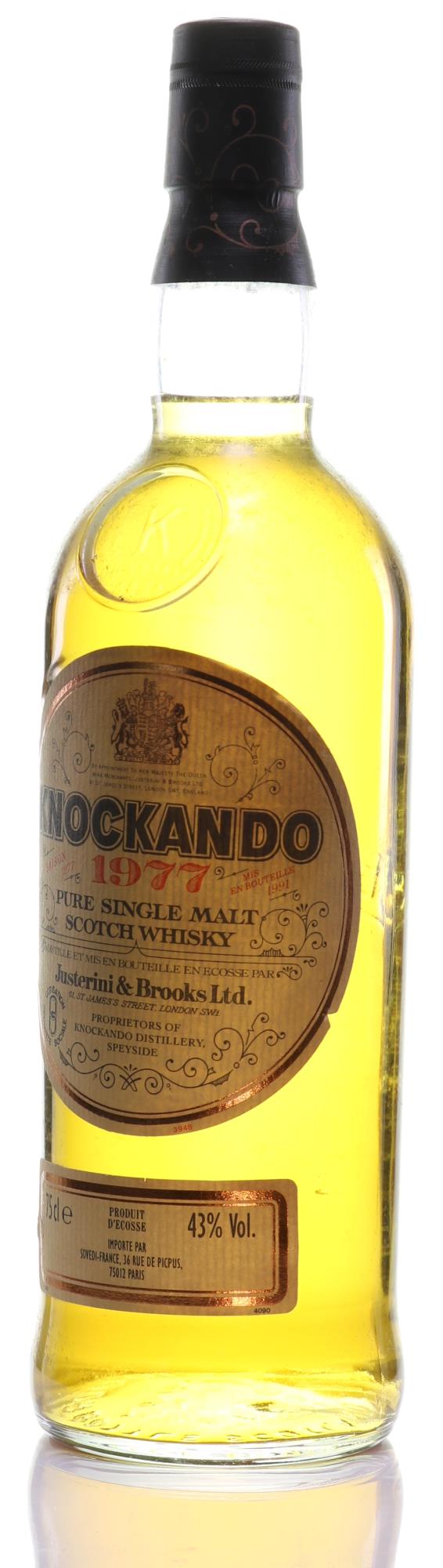 1977 J&B Justerini & Brooks Knockando 13 Year Old Fine Single Malt Scotch Whisky - legendaryvintages