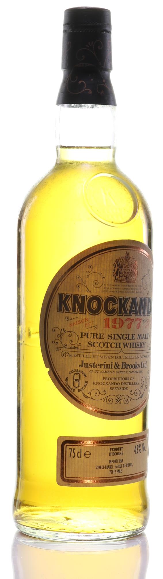 1977 J&B Justerini & Brooks Knockando 13 Year Old Fine Single Malt Scotch Whisky - legendaryvintages