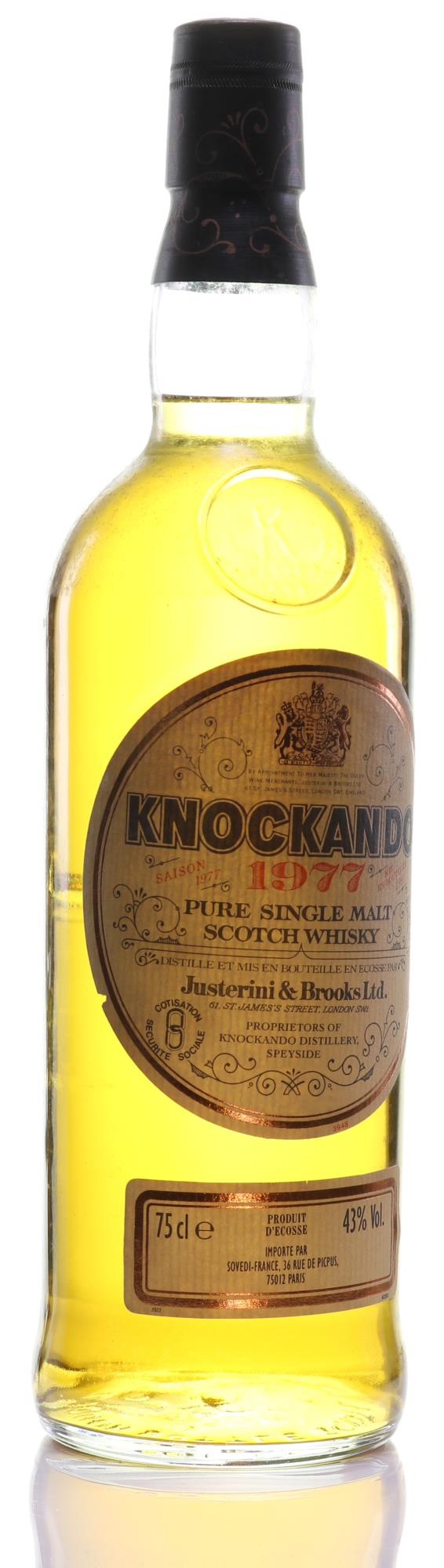 1977 J&B Justerini & Brooks Knockando 13 Year Old Fine Single Malt Scotch Whisky - legendaryvintages