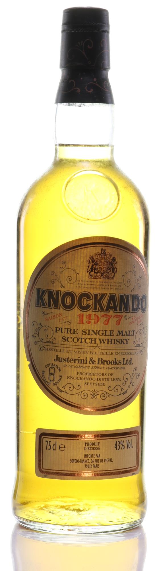 1977 J&B Justerini & Brooks Knockando 13 Year Old Fine Single Malt Scotch Whisky - legendaryvintages