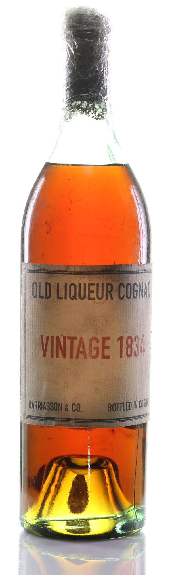 Cognac 1834 Barriasson & Co Old Liqueur - legendaryvintages