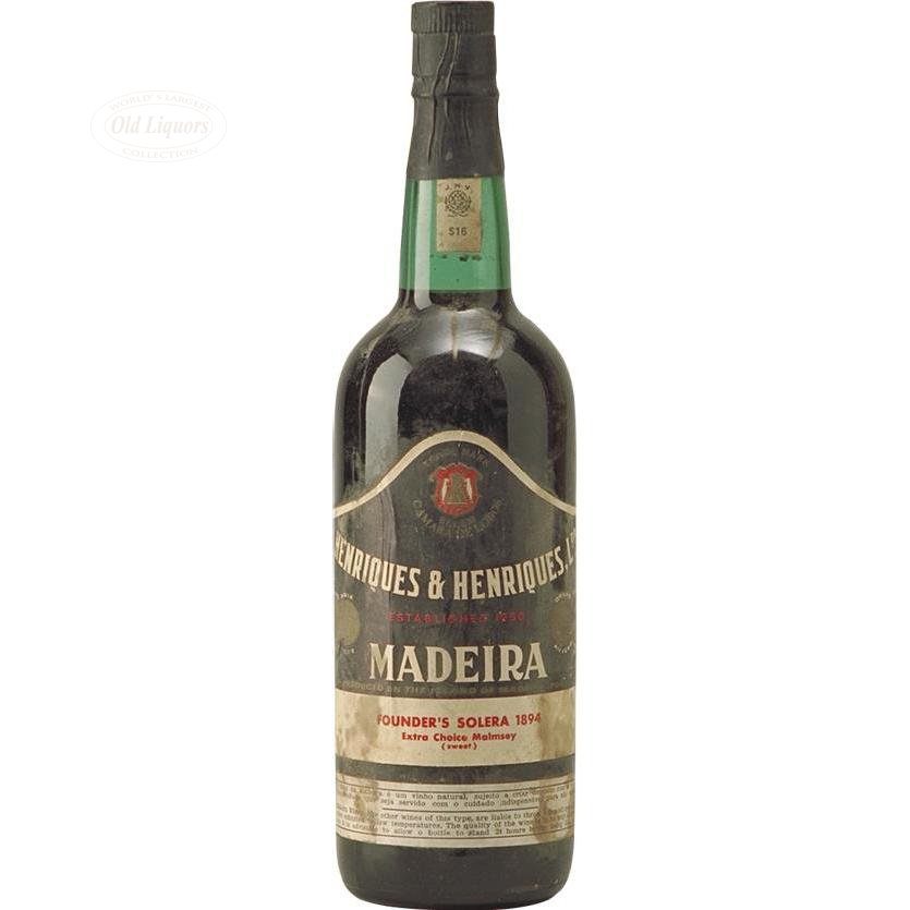 Madeira 1894 Henriques Malmsey Solera SKU 4519