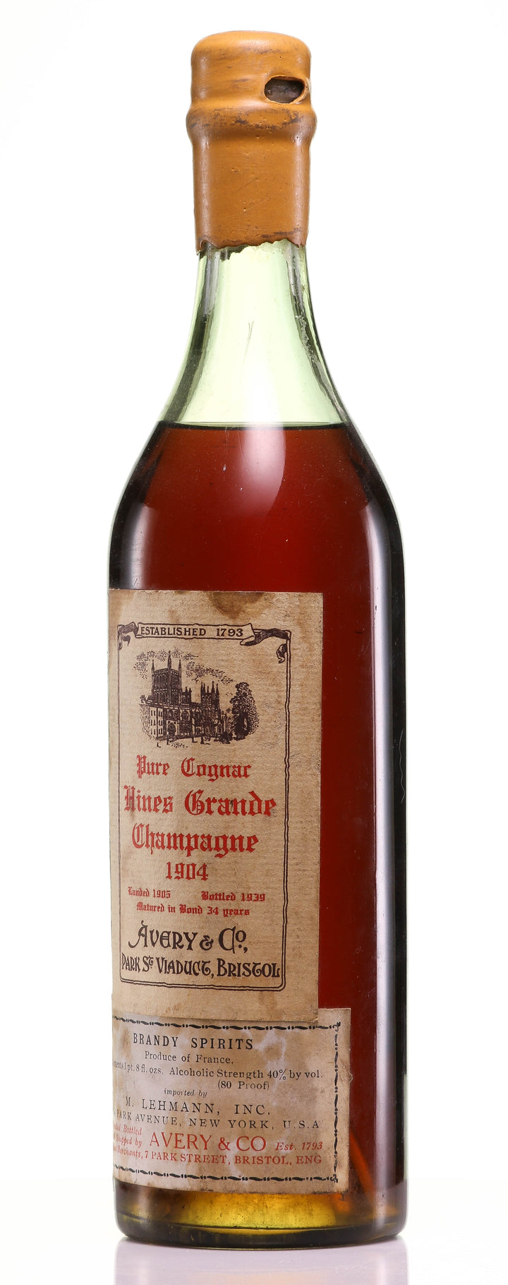 1904 Hine Grande Champagne Vintage Cognac - legendaryvintages