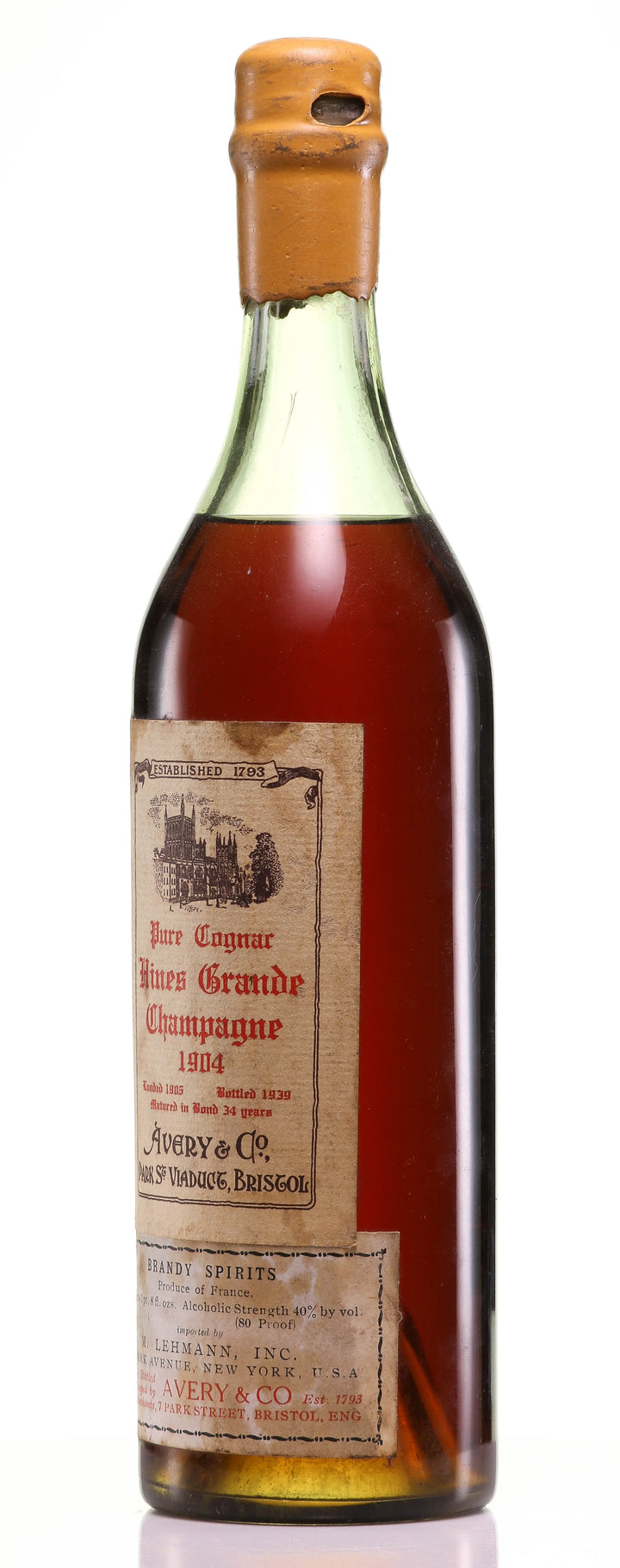 1904 Hine Grande Champagne Vintage Cognac - legendaryvintages