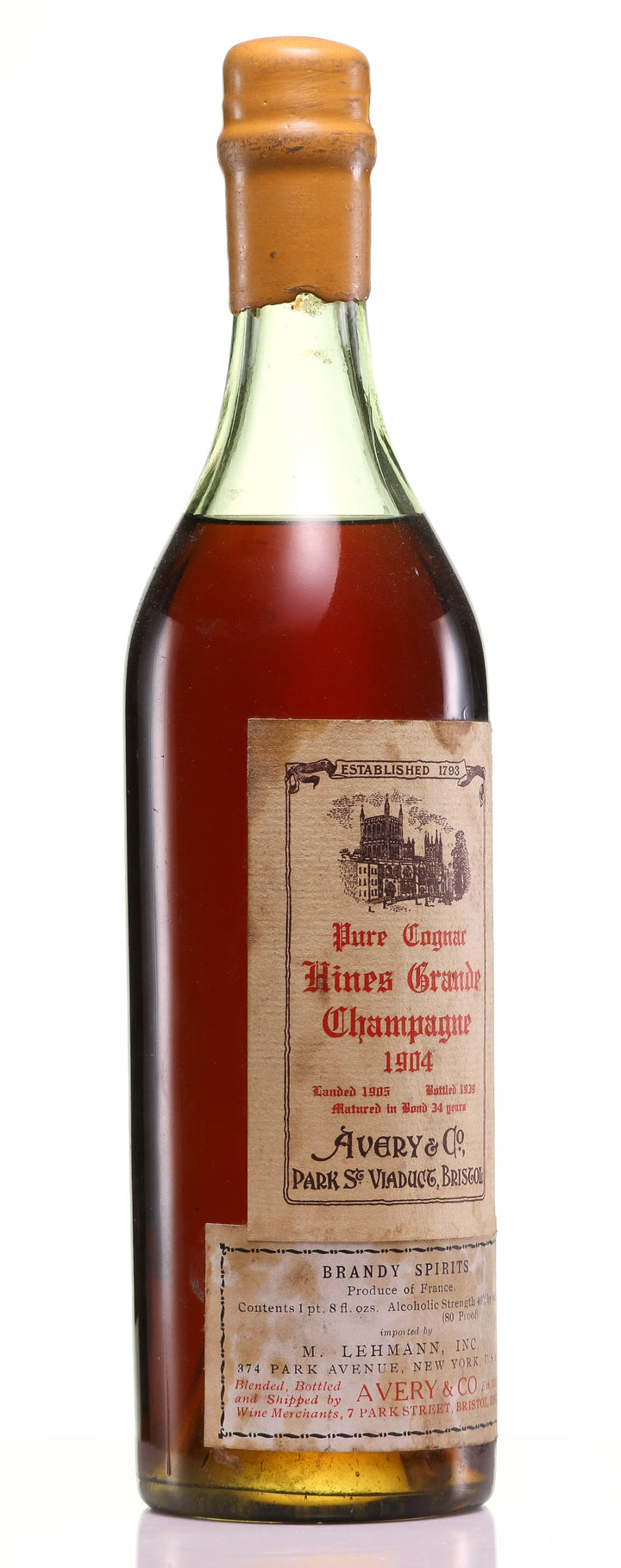 1904 Hine Grande Champagne Vintage Cognac - legendaryvintages