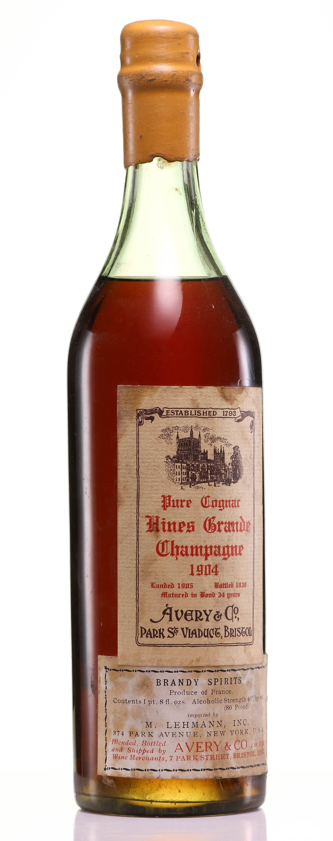 1904 Hine Grande Champagne Vintage Cognac - legendaryvintages