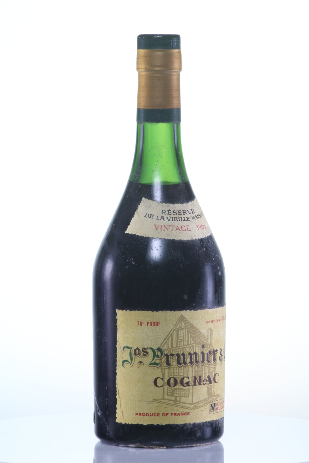 1900 Prunier Reserve de la Vieille Maison Vintage Cognac - legendaryvintages