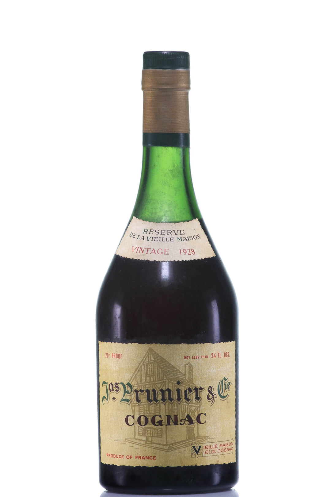 1928 Prunier Reserve de la Vieille Maison Vintage Cognac - legendaryvintages