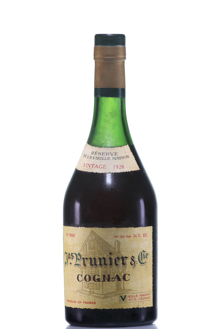 1928 Prunier Reserve de la Vieille Maison Vintage Cognac - legendaryvintages