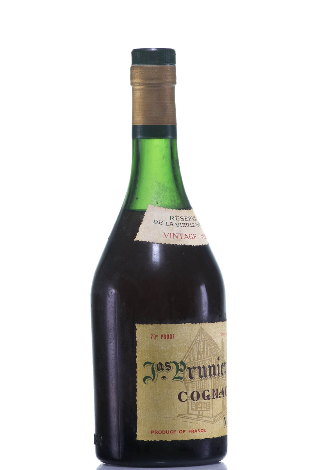 1928 Prunier Reserve de la Vieille Maison Vintage Cognac - legendaryvintages