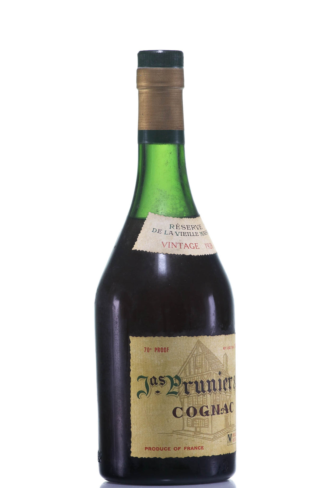 1928 Prunier Reserve de la Vieille Maison Vintage Cognac - legendaryvintages