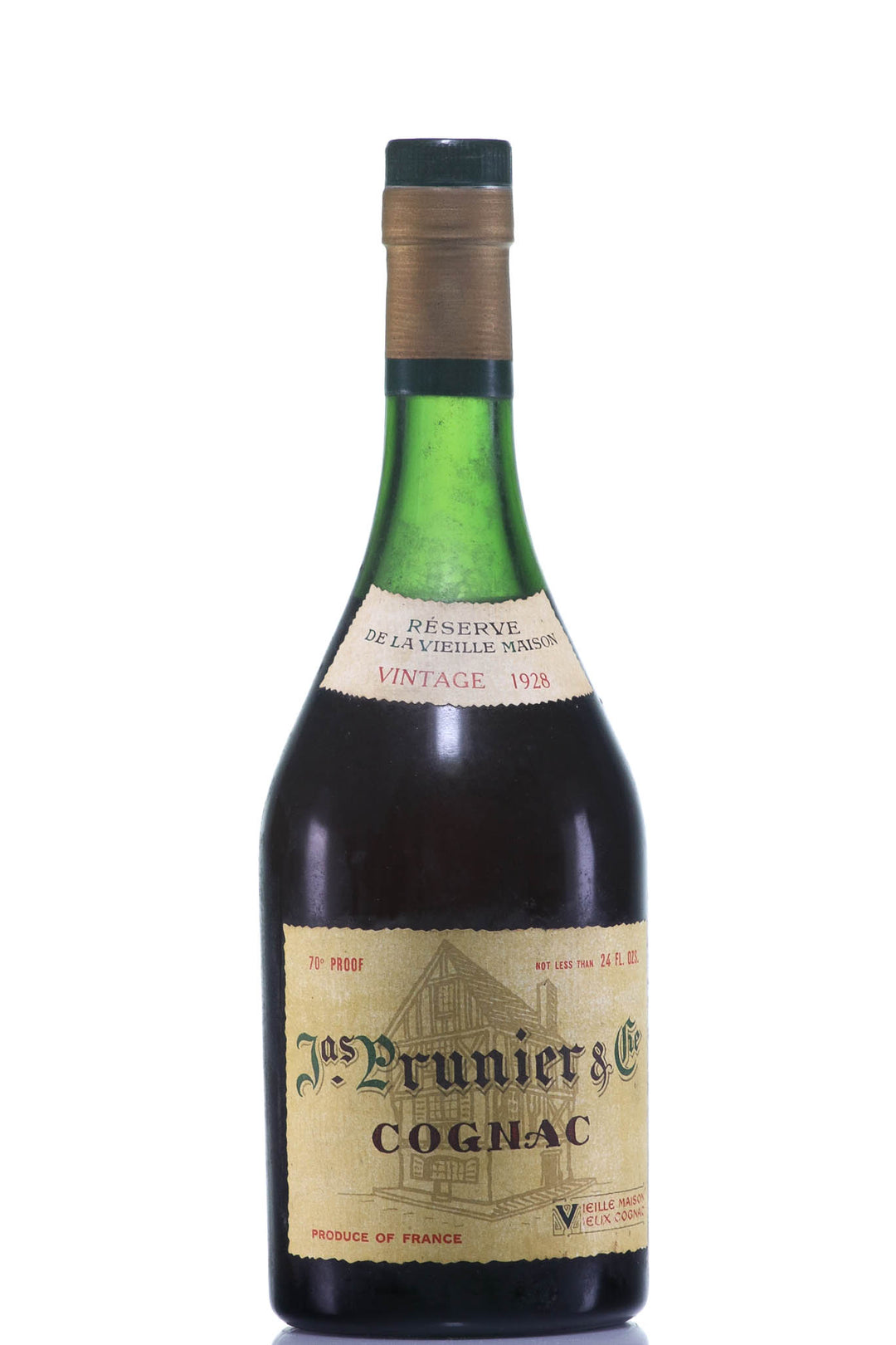 1928 Prunier Reserve de la Vieille Maison Vintage Cognac - legendaryvintages