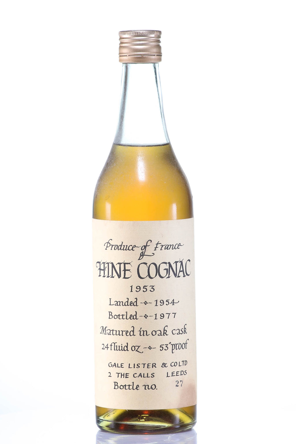 1953 Hine Fine Vintage Cognac - legendaryvintages