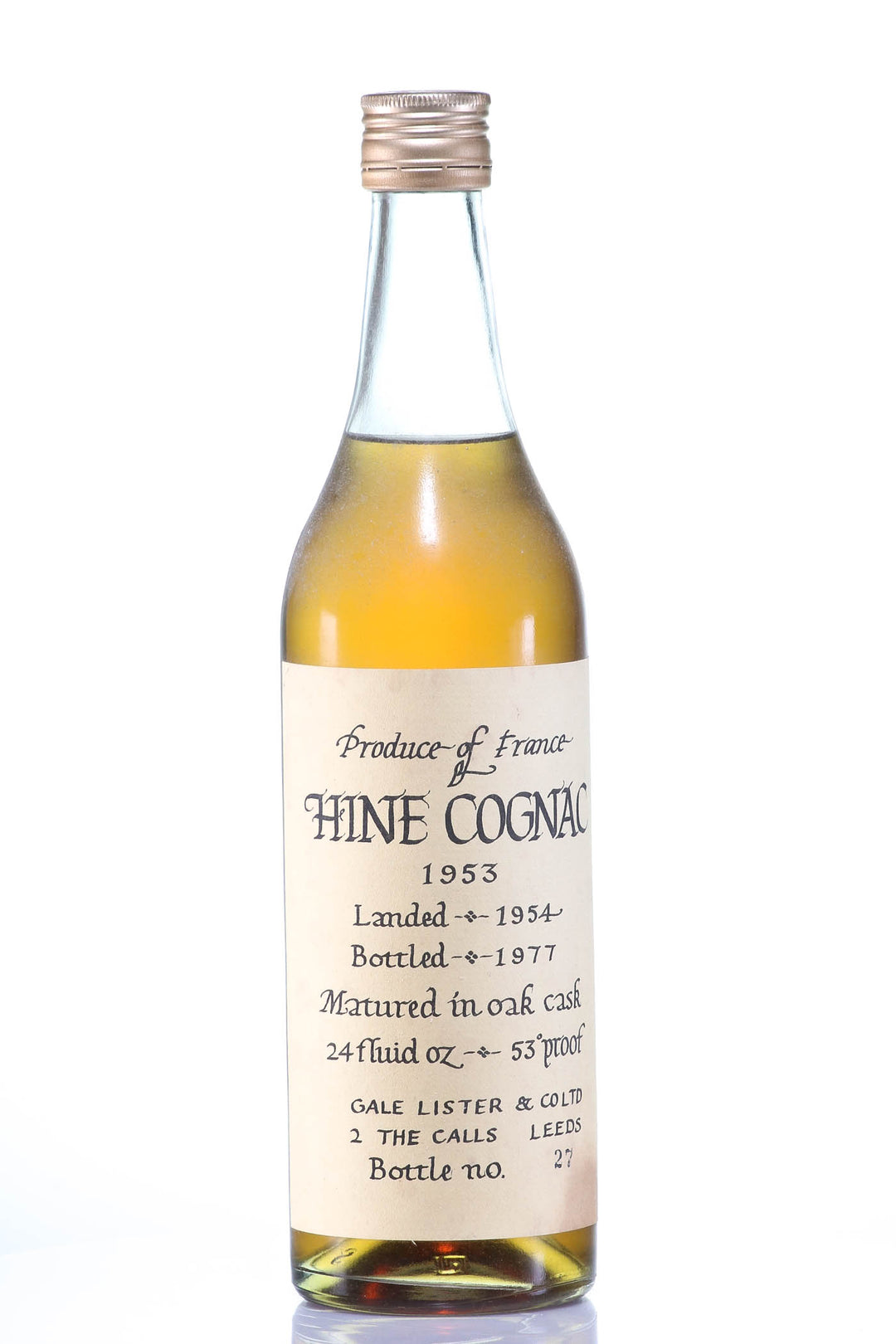 1953 Hine Fine Vintage Cognac - legendaryvintages