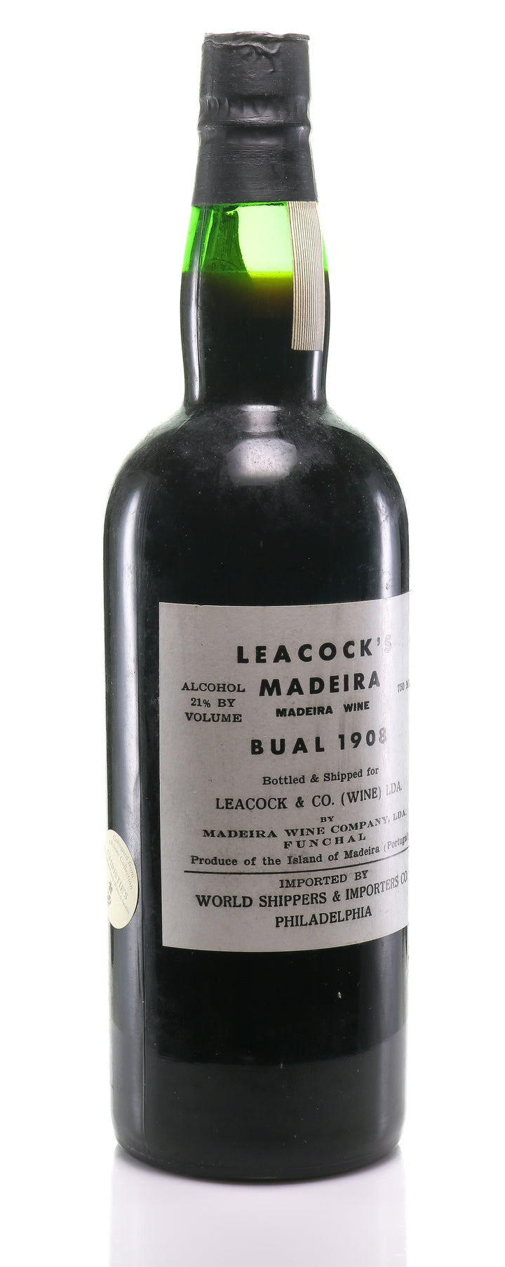 Madeira Leacock's, AO-SM Bual 1908 - legendaryvintages