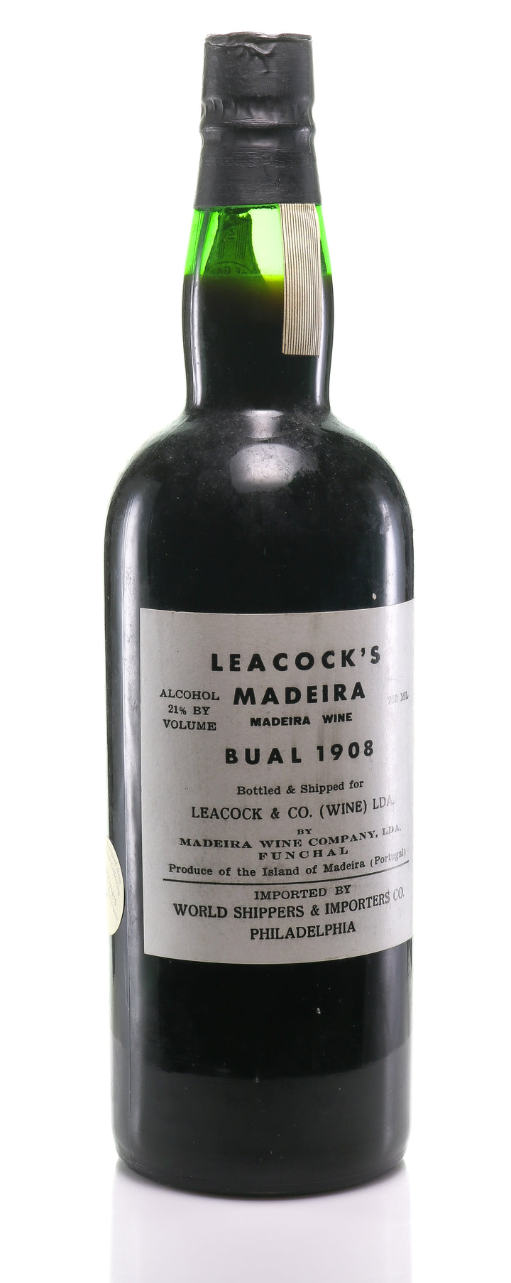 Madeira Leacock's, AO-SM Bual 1908 - legendaryvintages