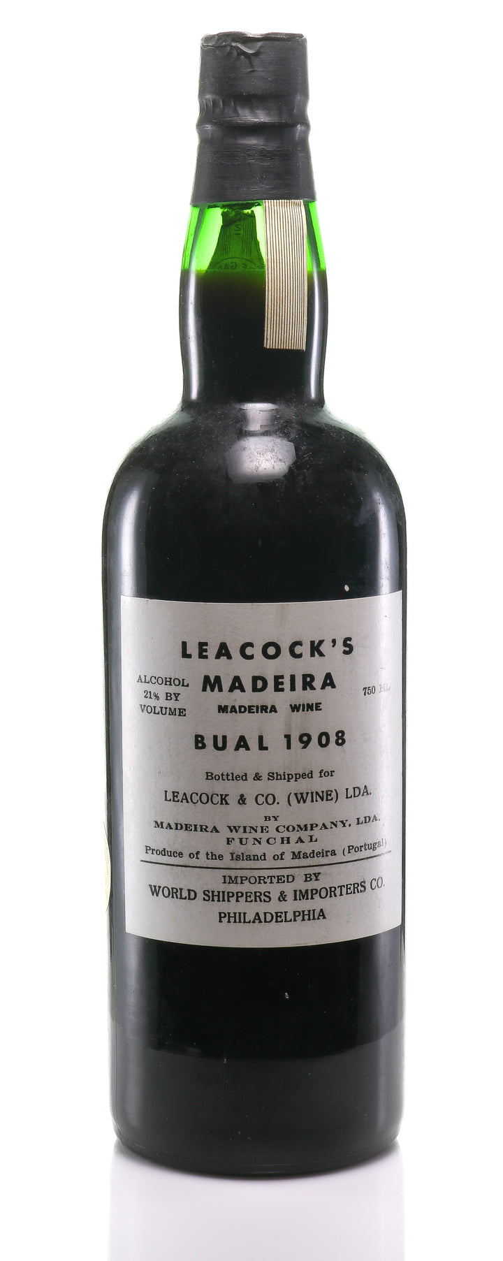 Madeira Leacock's, AO-SM Bual 1908 - legendaryvintages