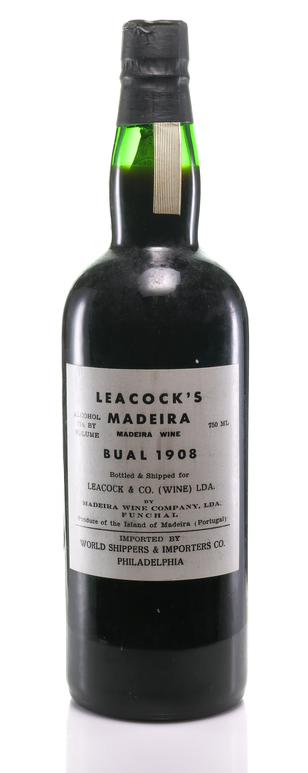 Madeira Leacock's, AO-SM Bual 1908 - legendaryvintages