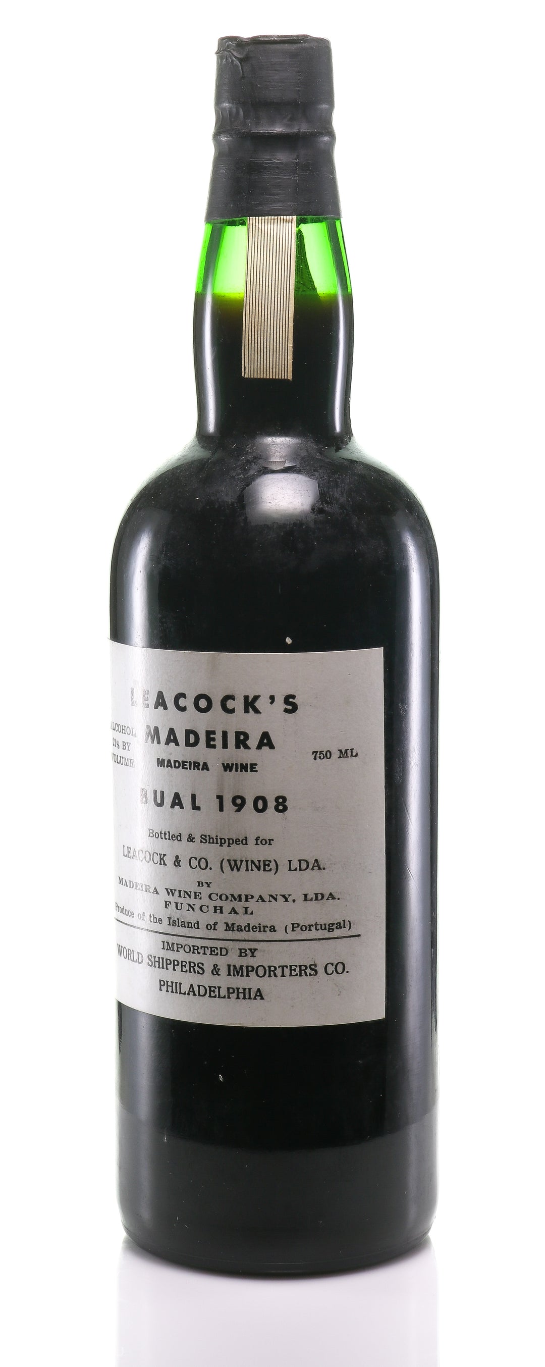 Madeira Leacock's, AO-SM Bual 1908 - legendaryvintages